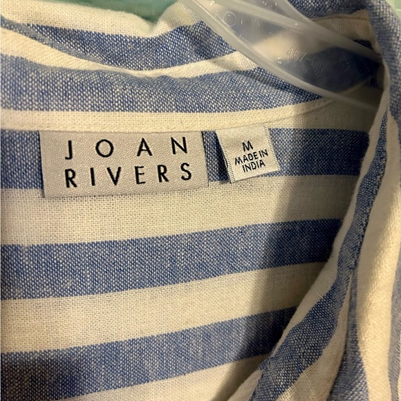 NWT Joan Rivers Blue and White Shirt Dress- Medium - Picture 4 of 11